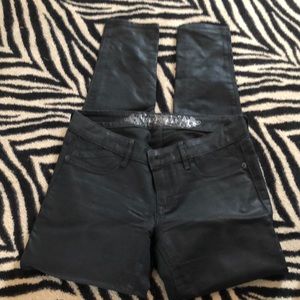 Express Stella Black Wax Coated skinny jeans